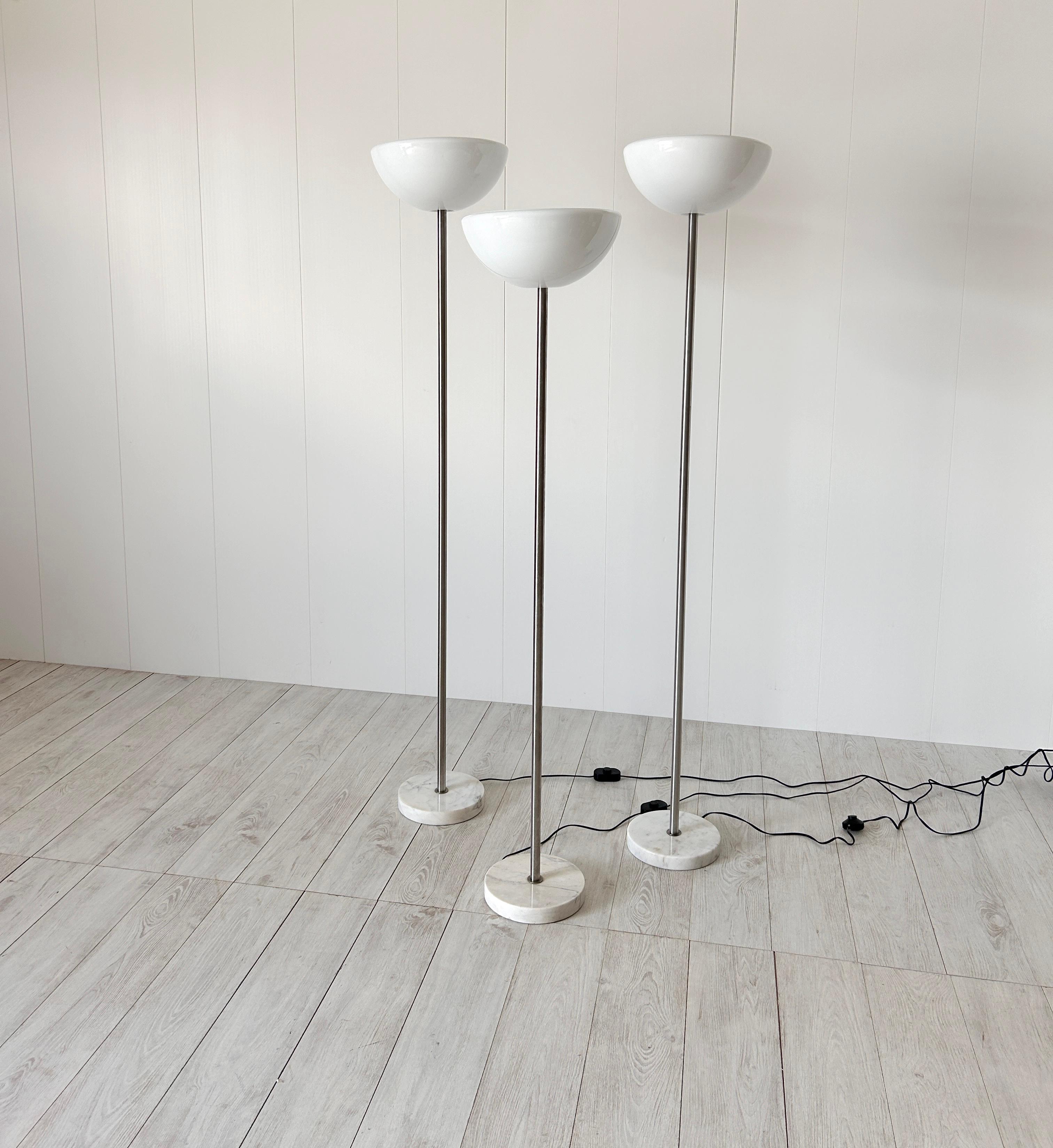 Late 20th Century Set di tre lampade da terra mod. Papavero, Achille Castiglioni, Flos