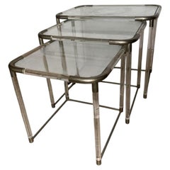 Italienische Satztische von Sandro Petti, Lucite und Glas, 1970er Jahre