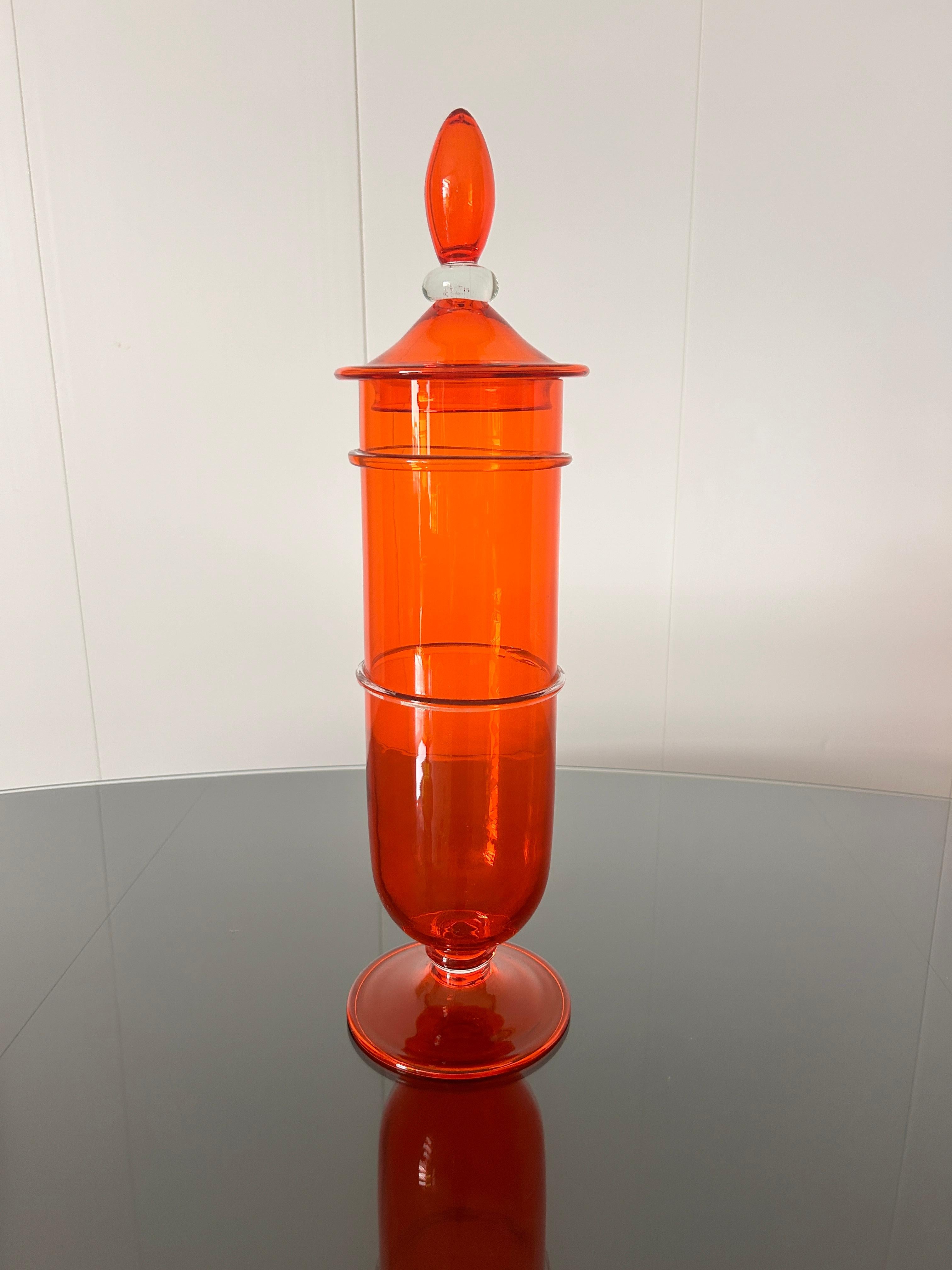 Porte-glace En Cristal Coloré Avec Pince – Vintage Années 60/70 – Italie