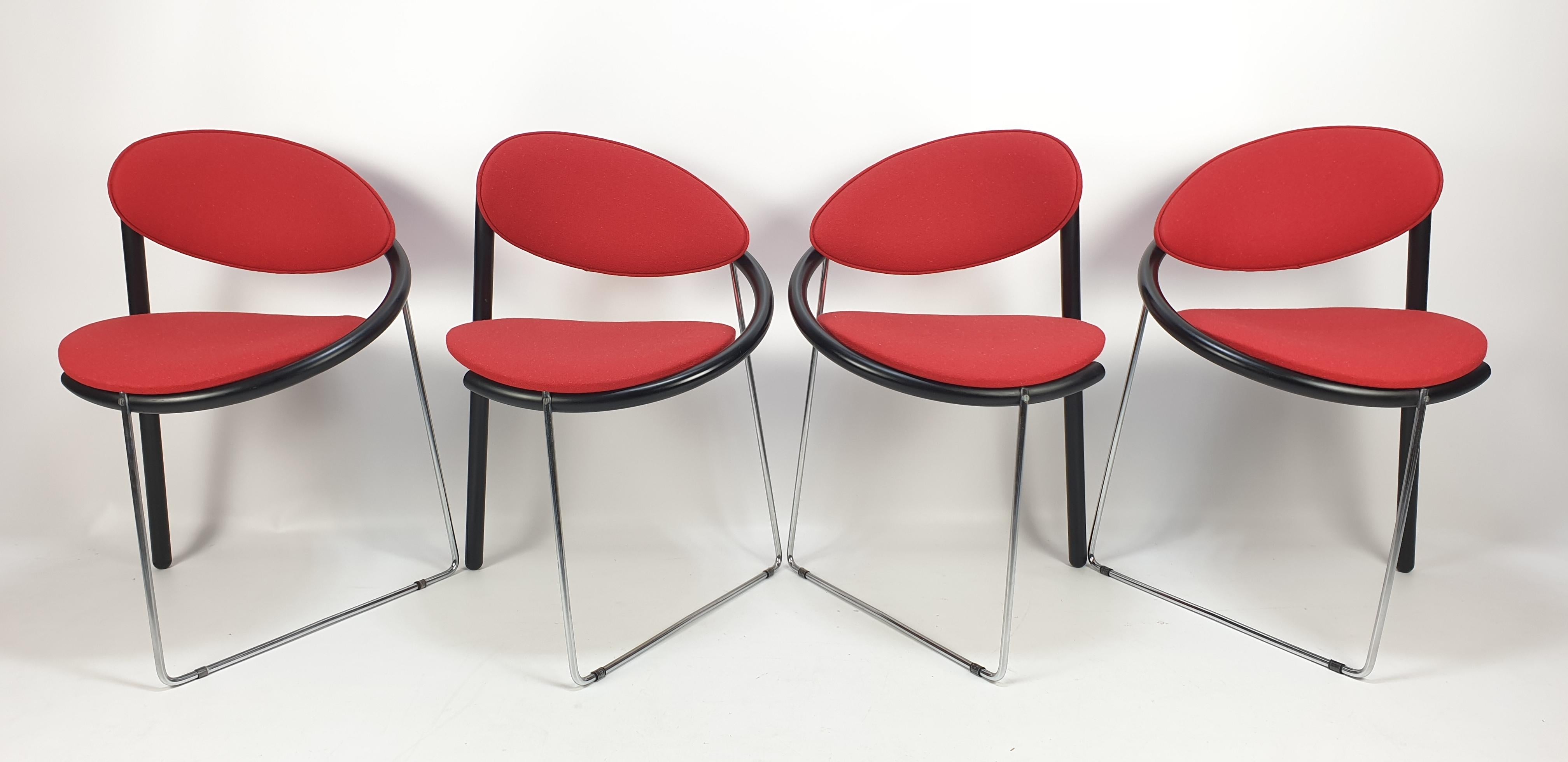 Mid-Century Modern Set Dining Chairs by Pierre Mazairac & Karel Boonzaaijer for Castelijn, 1980s
