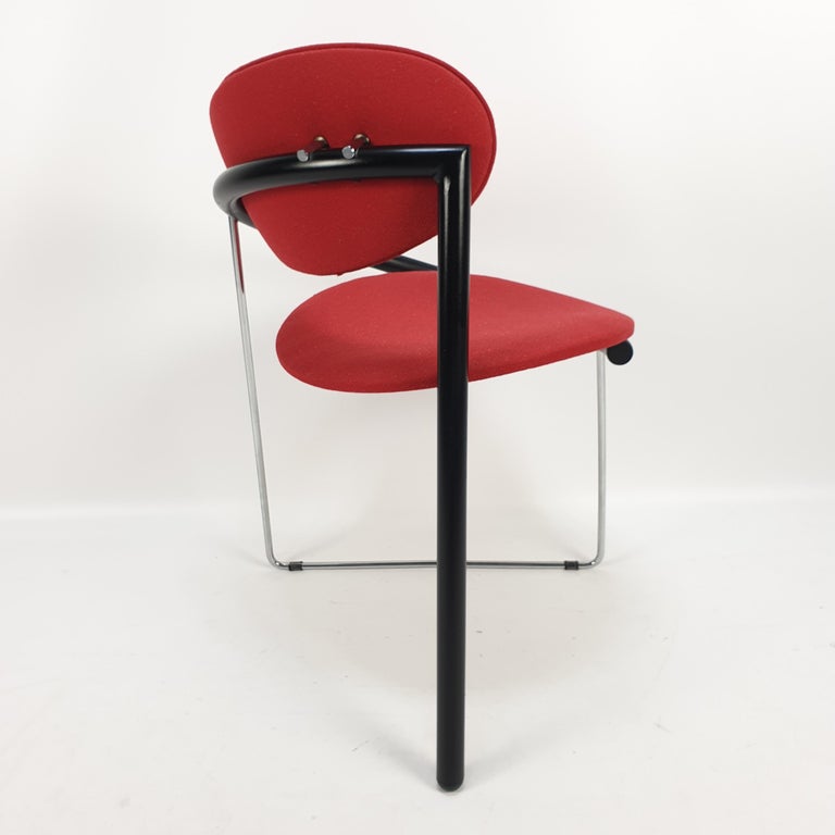 Fabric Set Dining Chairs by Pierre Mazairac & Karel Boonzaaijer for Castelijn, 1980s For Sale