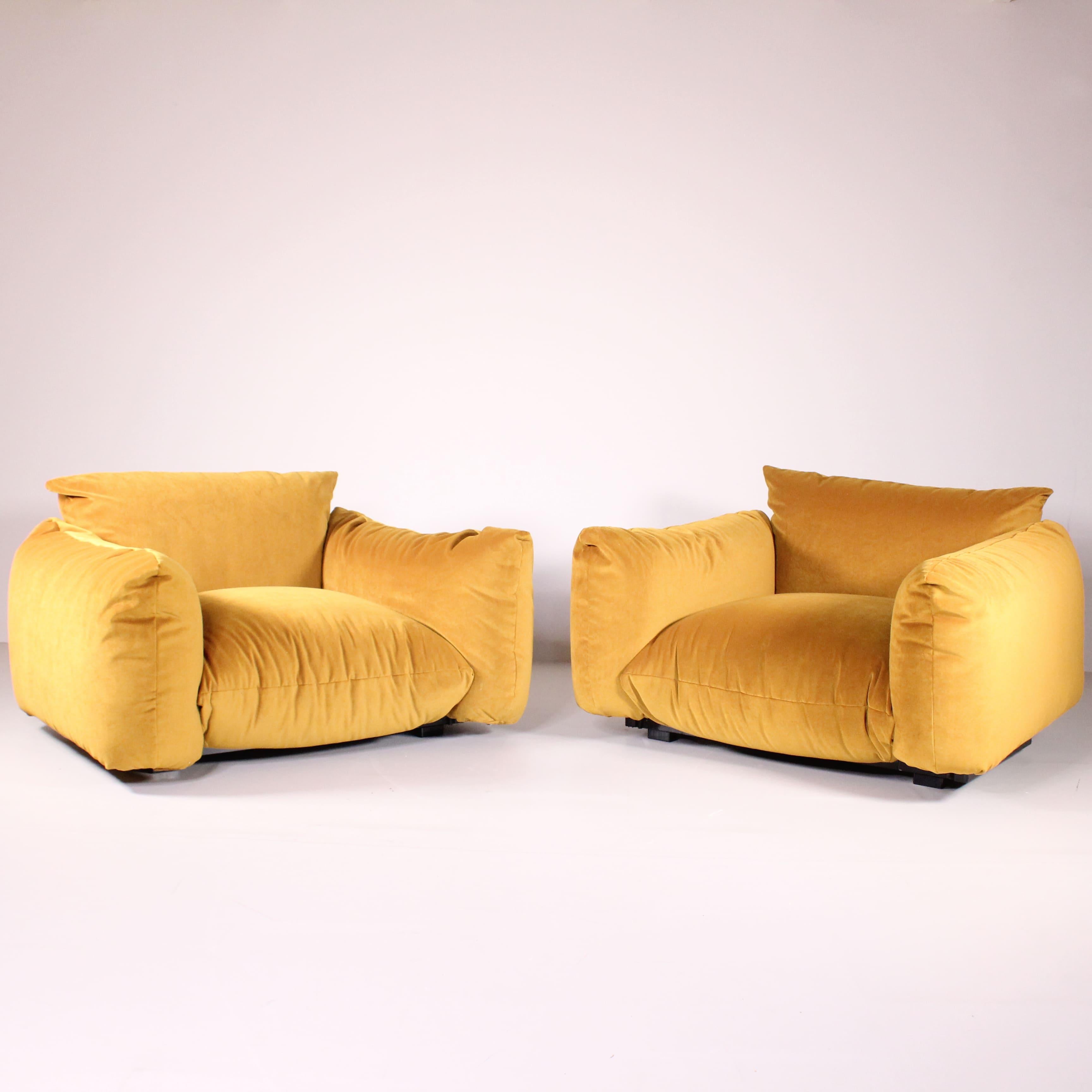 Modern Marenco sofa and 2 armchairs set, Mario Marenco for Arflex, 1970 For Sale