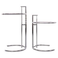 Used Set  E 1027 Adjustable side Table Design Eileen Gray 1970s 