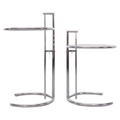 Set  E 1027 Adjustable side Table Design Eileen Gray 1970s 