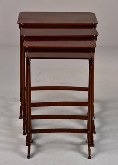 Set Early 20th C English Quartteto Mahogany Tables