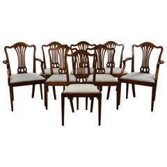 Set of Eight 19th Century Mahogany Dining Chairs