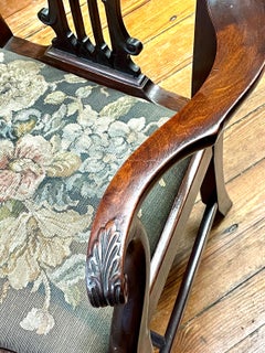 Set Eight (6+2) 19thc. American "Gothic Chippendale" Carved Mahog, Dining Chairs