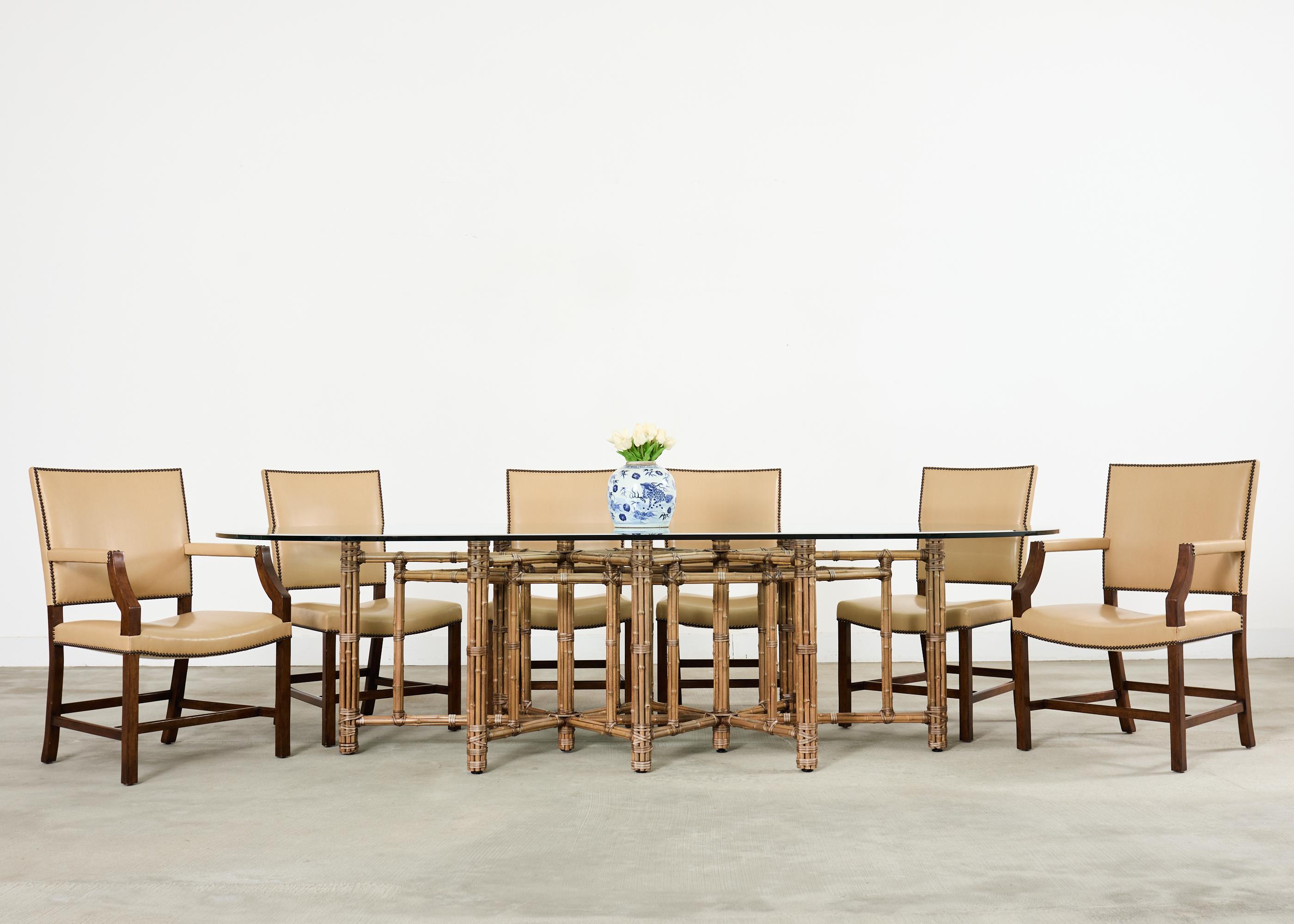 Gorgeous set of eight walnut dining chairs designed by Rose Tarlow, Melrose House Beverly Hills, CA. Known as the 