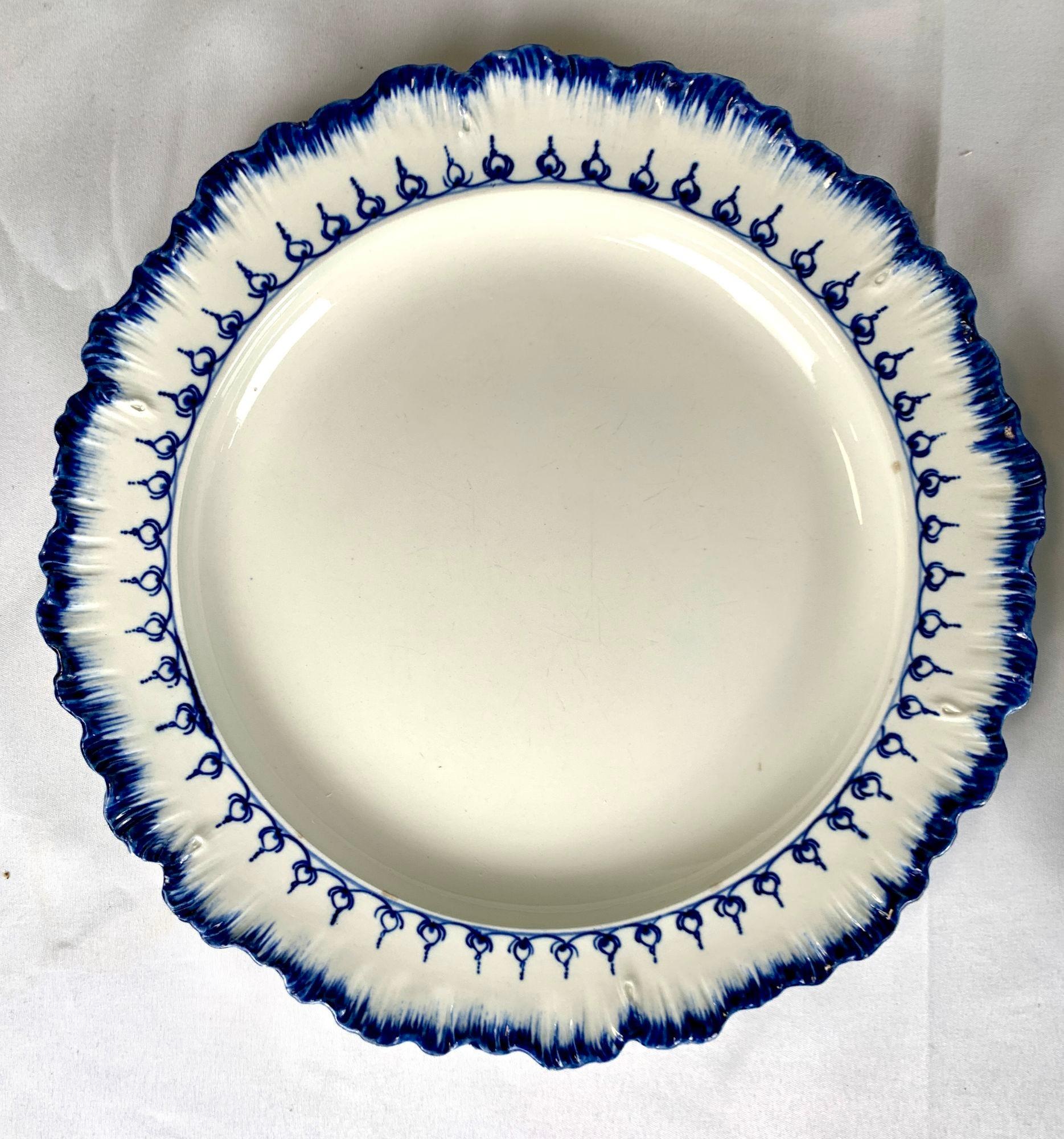 Mid-19th Century Set Eight Wedgwood Dinner Plates Mared Pattern Made England Circa 1840 For Sale