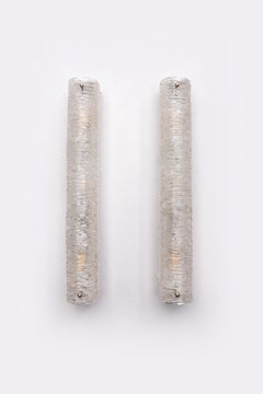 Set Elongated Wall Lamps by Honsel Leuchten with Bubble Glass, 1960