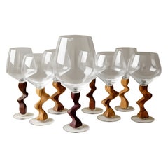 Set esclusivo Bicchieri da Degustazione con Stelo Scultoreo e Decanter