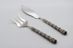 Set de poissons en bronze argenté