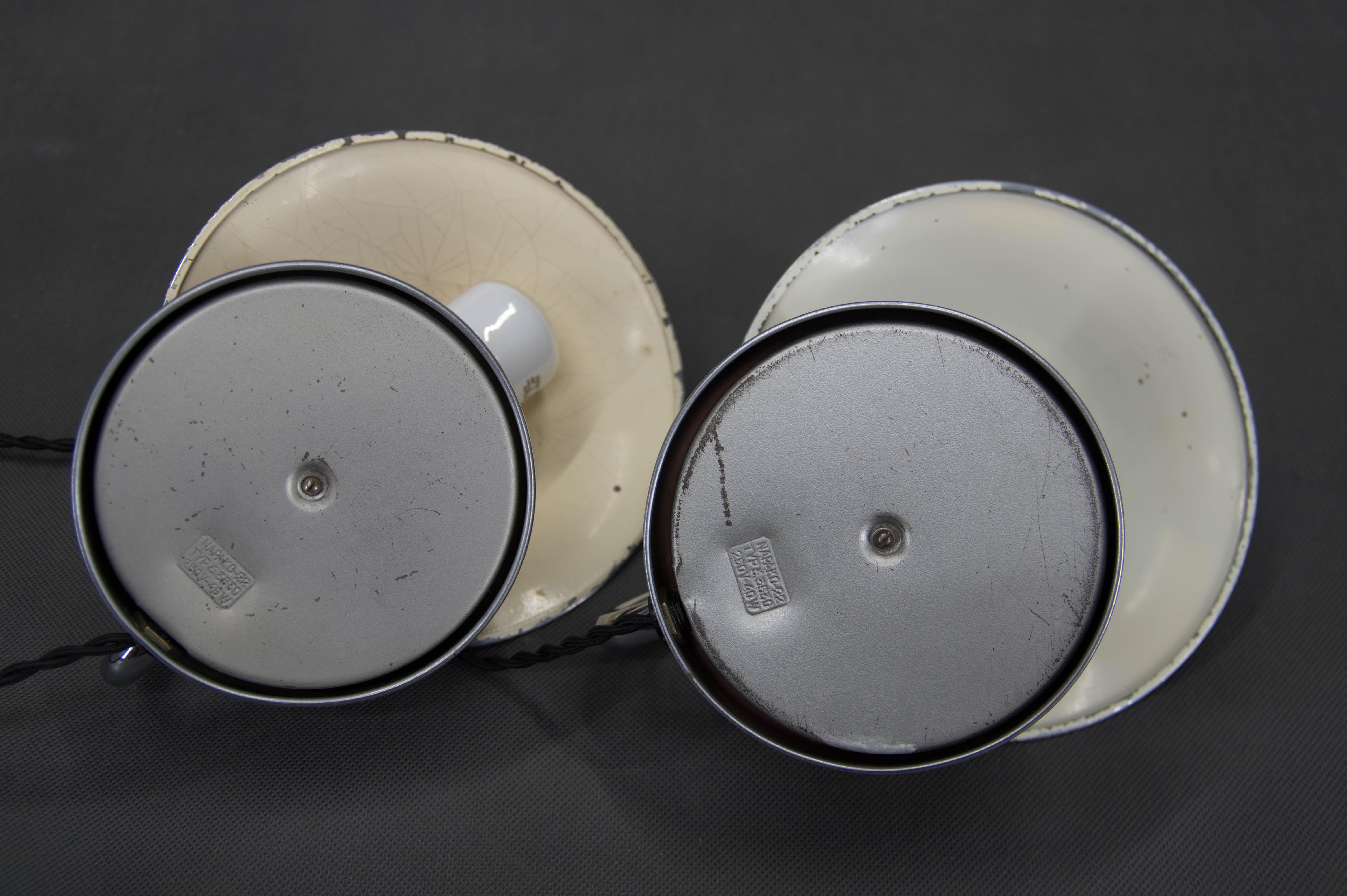 Set fo Two Table/Bedside Lamps by Napako, 1930s 2