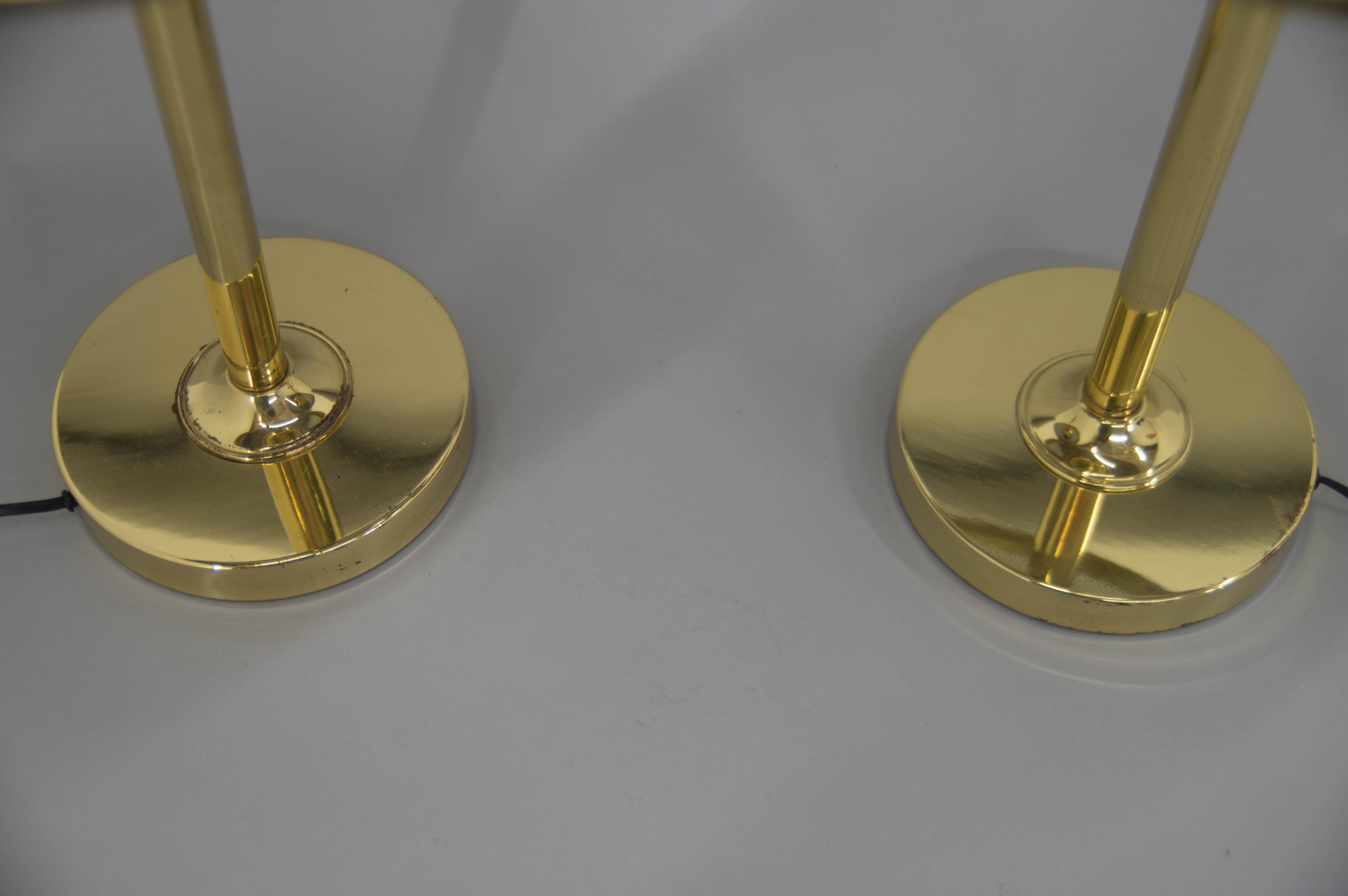 European Set fo Two Table Lamps, Europe, 1970s For Sale