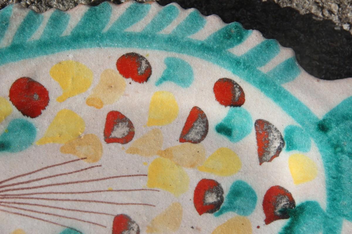 Set for Fish in Glazed Ceramic Art Sicilian, 1960s Giovanni De Simone Colored 5