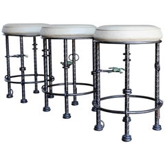 Set for Three Signed Stools by Ilana Goor