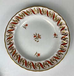 Set Four Antique Porcelain Dishes Hand-Painted 18th Century England, circa 1790