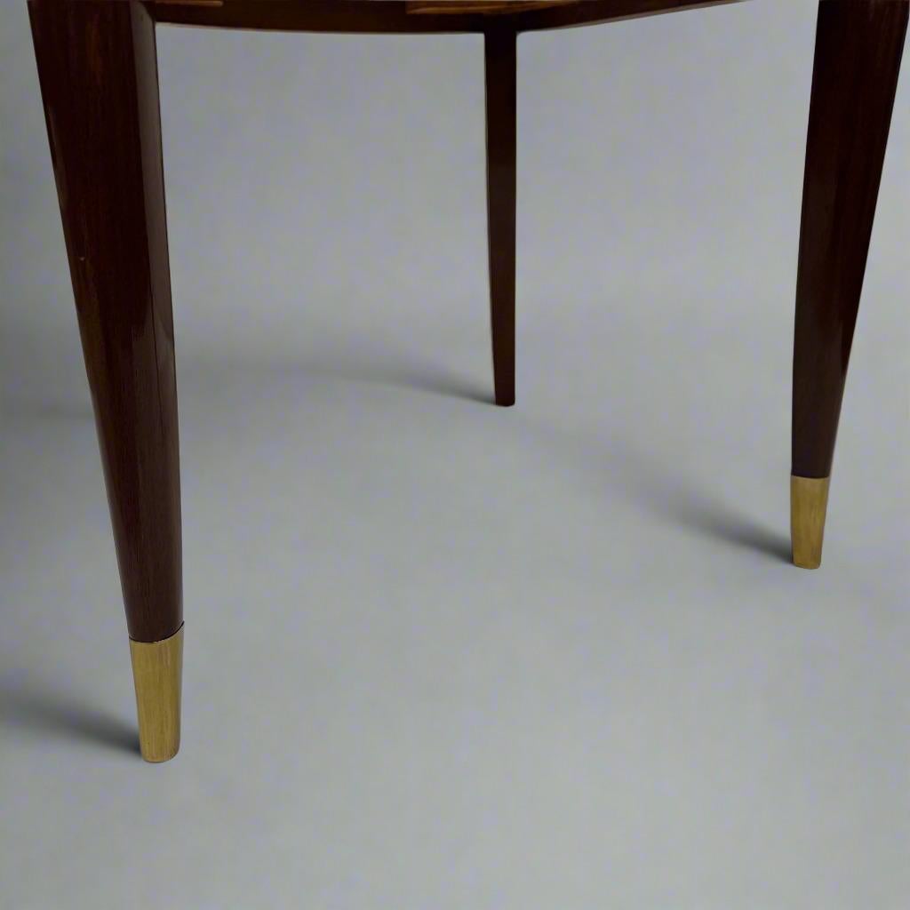 Bronze Set Four Art Deco Period DE COENE FRÈRES Side Chairs France circa 1930 For Sale