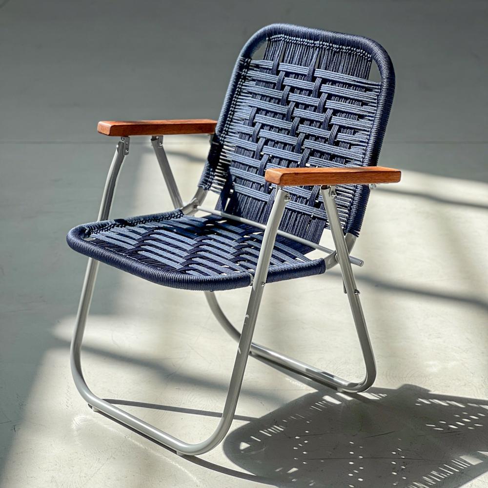 Set four beach chair Japú navy  - Outdoor area Garden and Lawn Dengô Brasil For Sale 6
