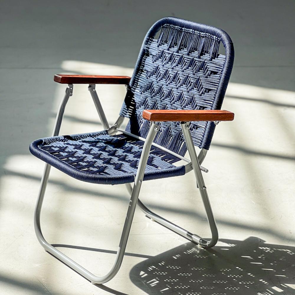 Set four beach chair Japú navy  - Outdoor area Garden and Lawn Dengô Brasil For Sale 10