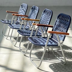 Set four beach chair Japú navy  - Outdoor area Garden and Lawn Dengô Brasil