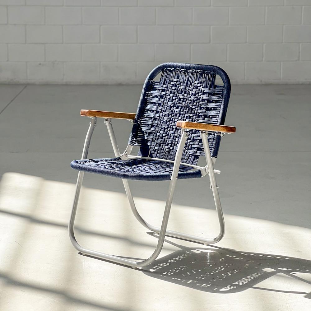 Set four beach chair Japú navy  - Outdoor area Garden and Lawn Dengô Brasil For Sale 1