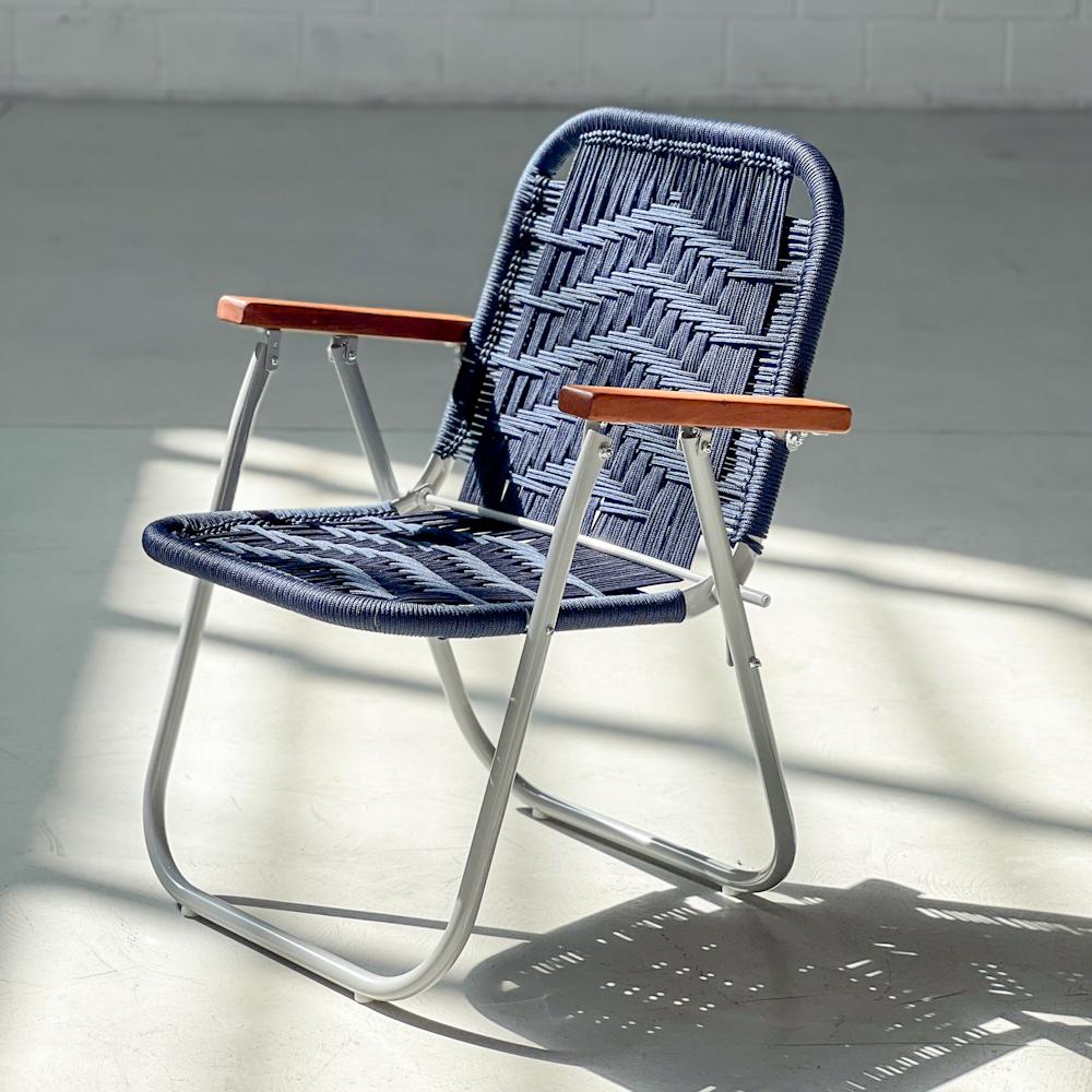 Set four beach chair Japú navy  - Outdoor area Garden and Lawn Dengô Brasil For Sale 2