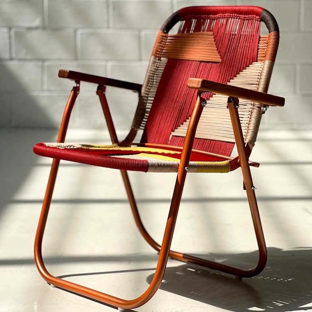 Set four beach chair Japú Trama 7/10 - Outdoor area Garden and Lawn Dengô Brasil For Sale 4