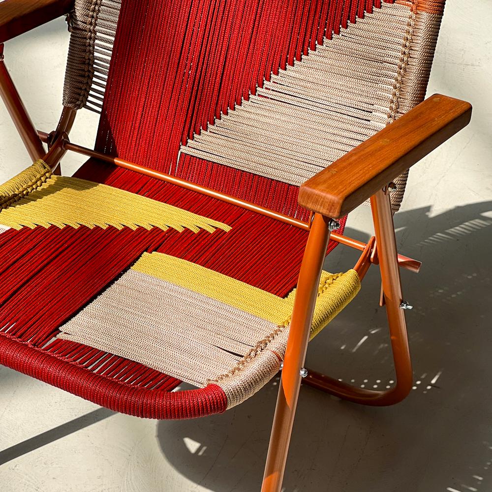 Set four beach chair Japú Trama 7/10 - Outdoor area Garden and Lawn Dengô Brasil For Sale 5