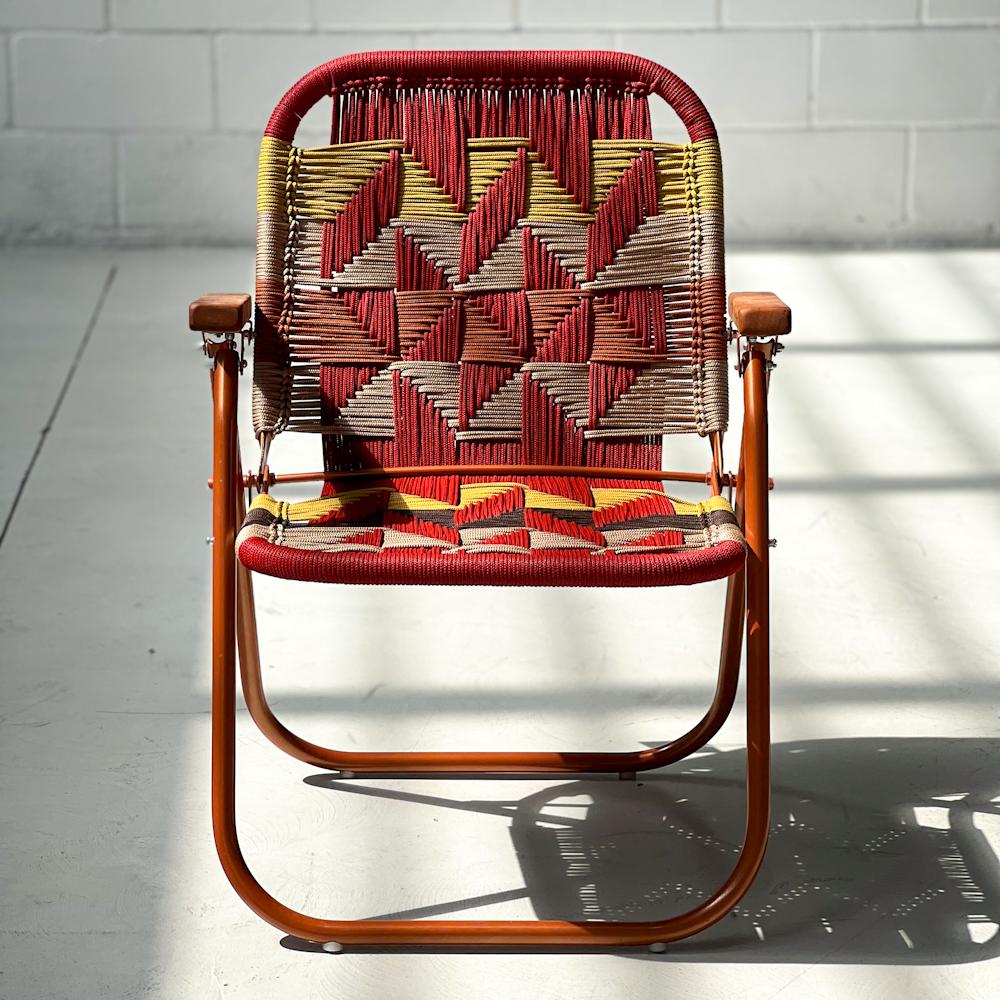 Aluminum Set four beach chair Japú Trama 7/10 - Outdoor area Garden and Lawn Dengô Brasil For Sale