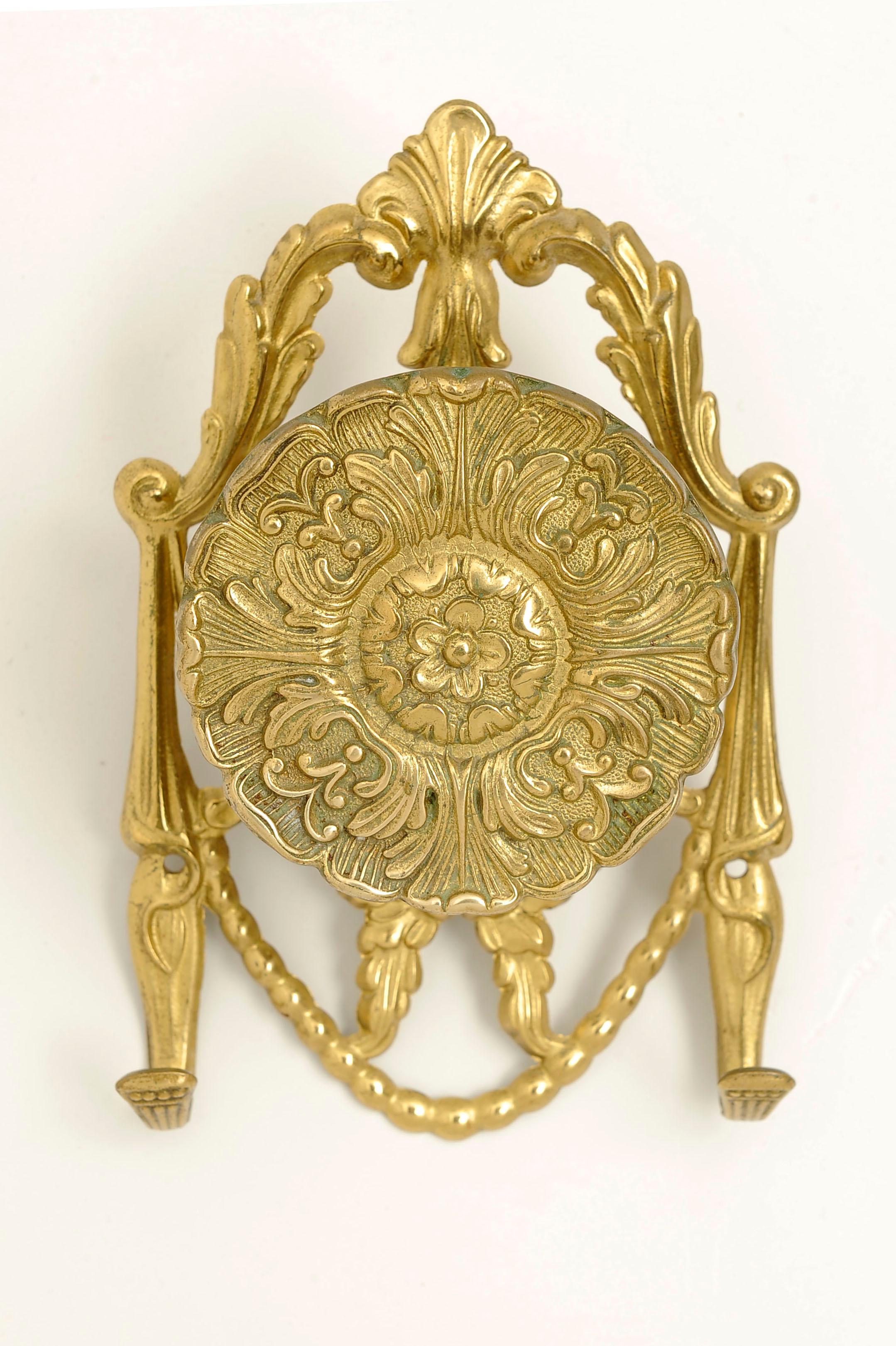 Italian Set Four Bronze and Brass Coat Hangers For Sale