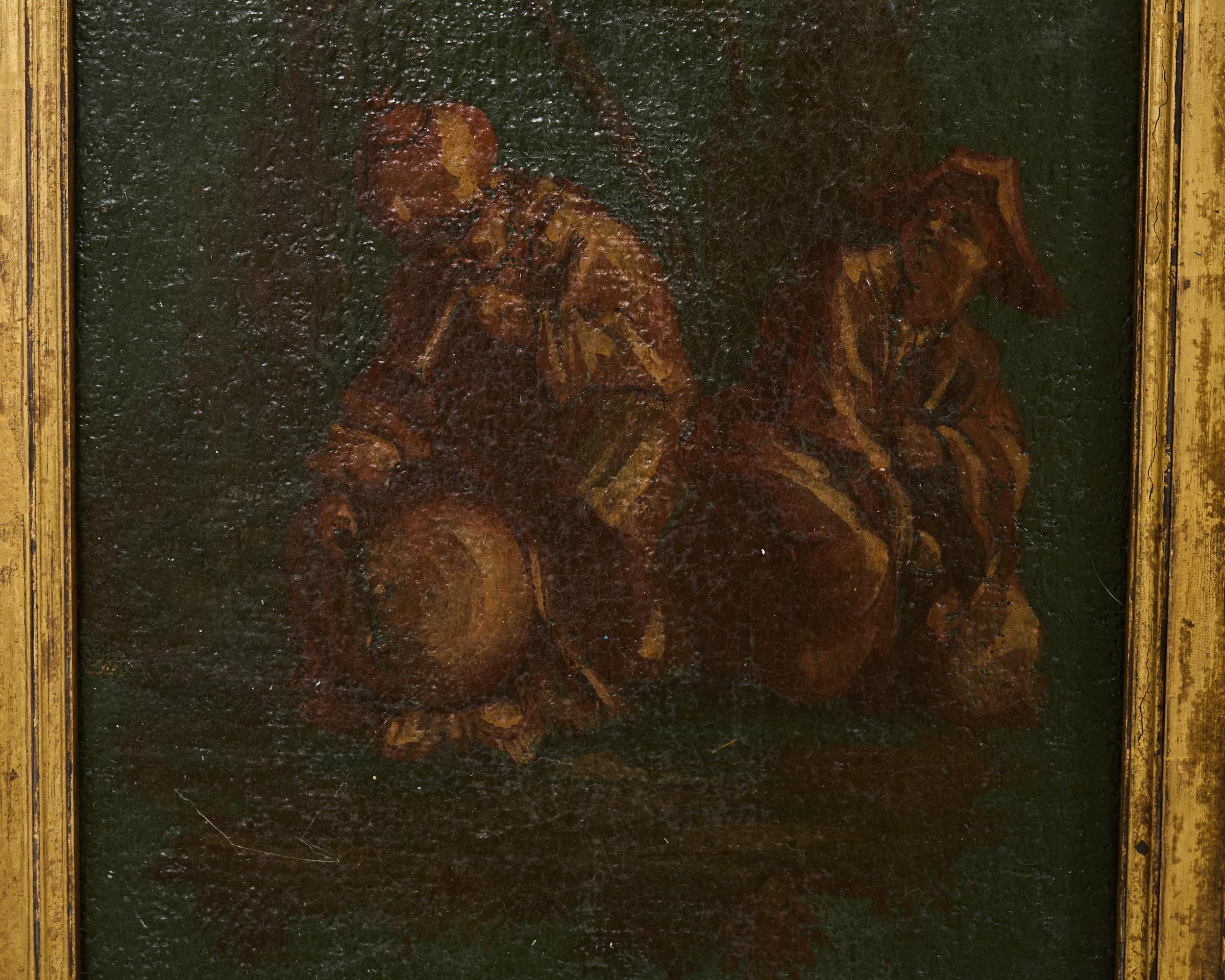 Set aus vier gerahmten, bemalten Paneelen im Chinoiserie-Revival-Stil im Angebot 5