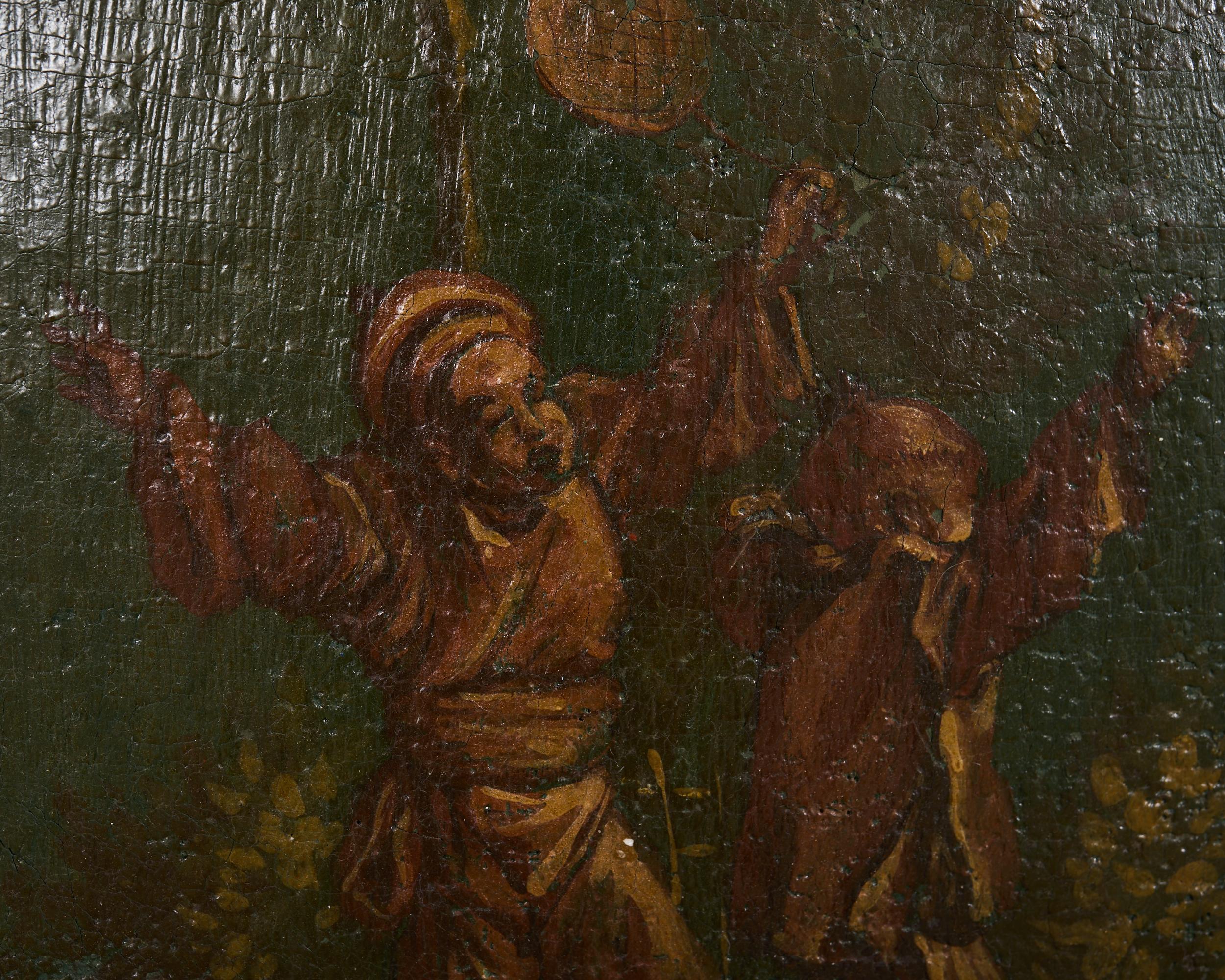 Set aus vier gerahmten, bemalten Paneelen im Chinoiserie-Revival-Stil im Angebot 8