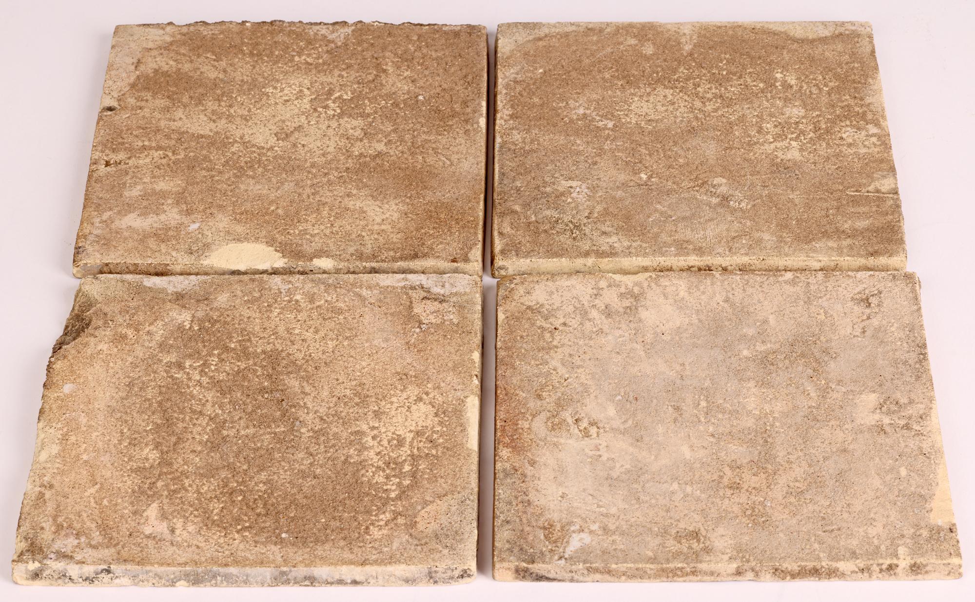 Set Four Dutch Manganese Biblical Pottery Tiles, 18th Century For Sale 5