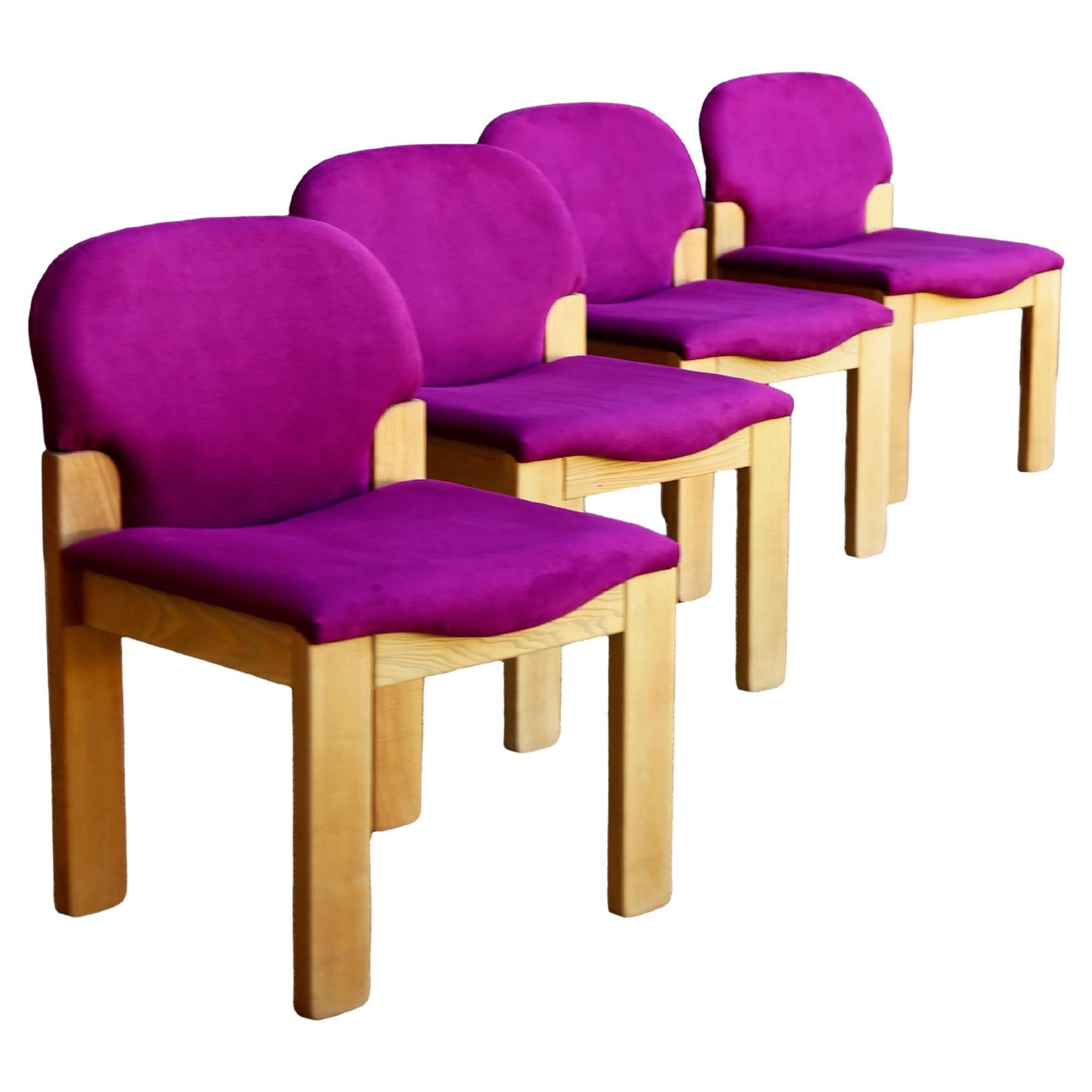 Set aus vier "Easy" Stühlen von Ernesto Radaelli für Saporiti Italia 1980er Jahre