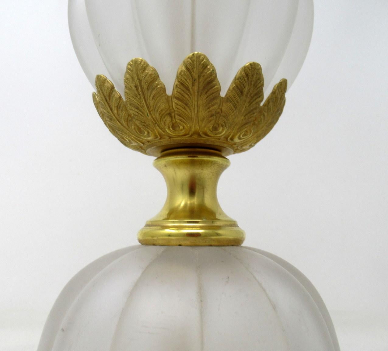 Ormolu Set of Four Italian Murano Glass Table Lamps Mid-Century Modern Barovier Toso For Sale