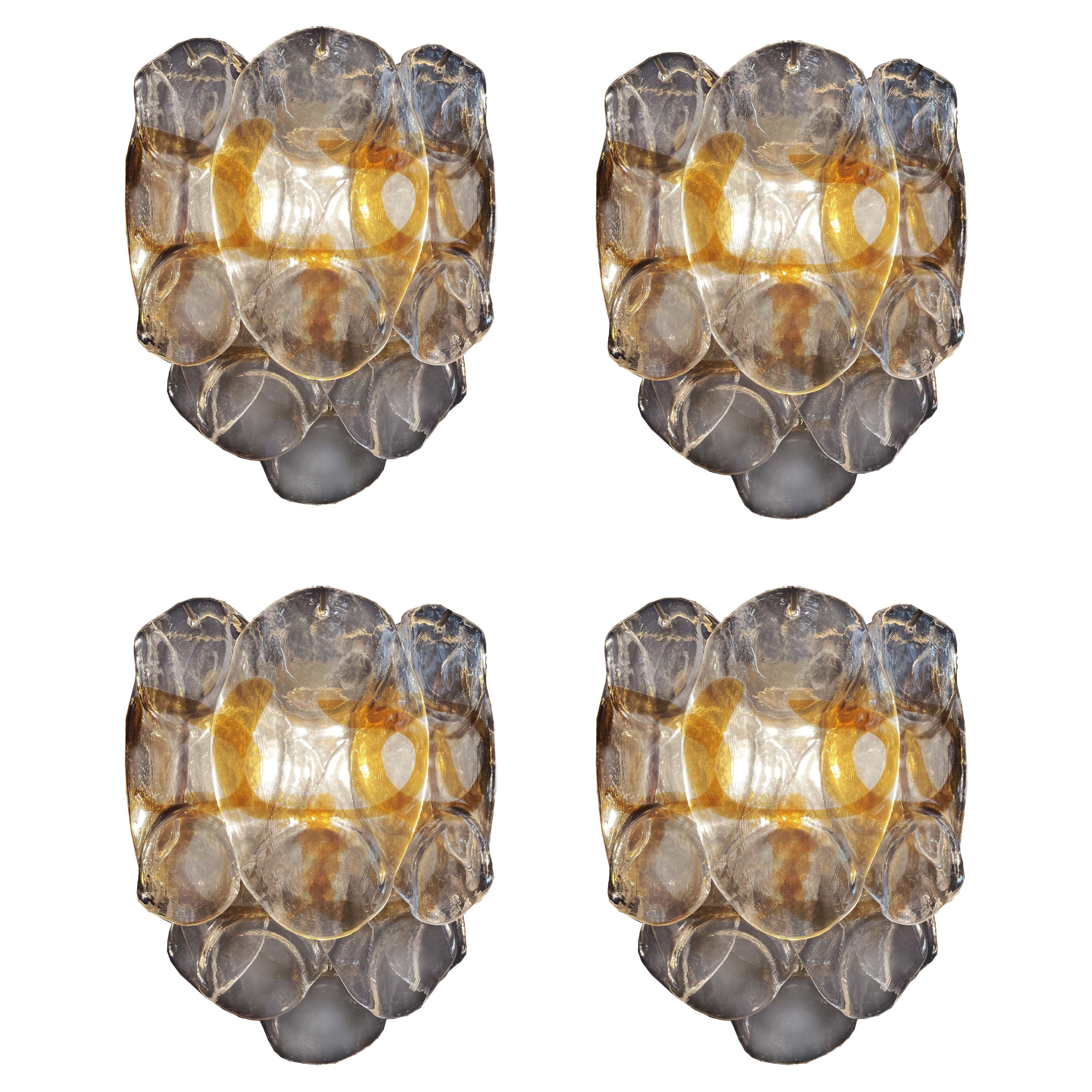 Set Four Italian Murano Sconces