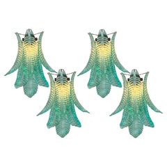 Ensemble de quatre appliques italiennes Murano