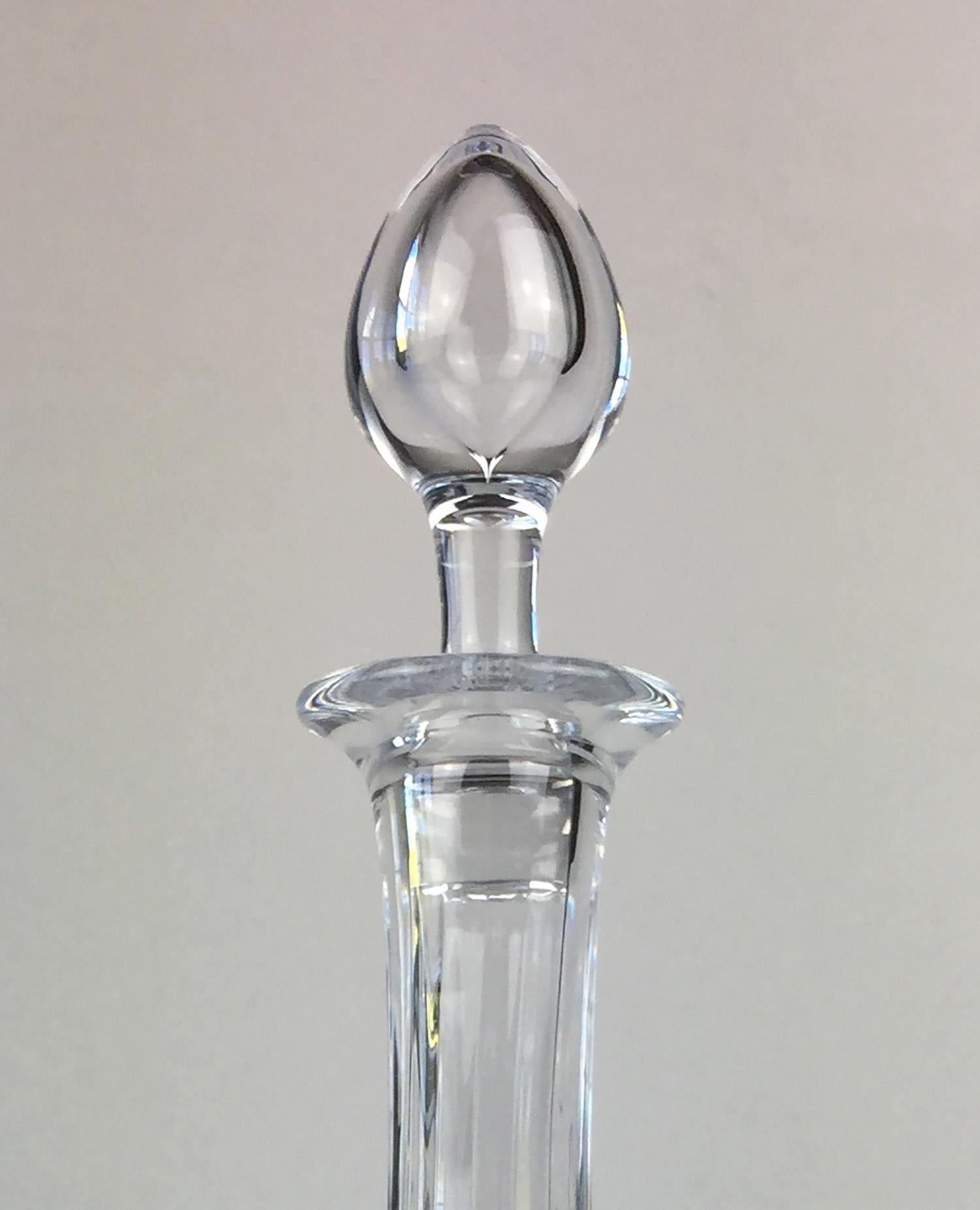 French Set of Four Matching Baccarat Capris Crystal Decanters For Sale