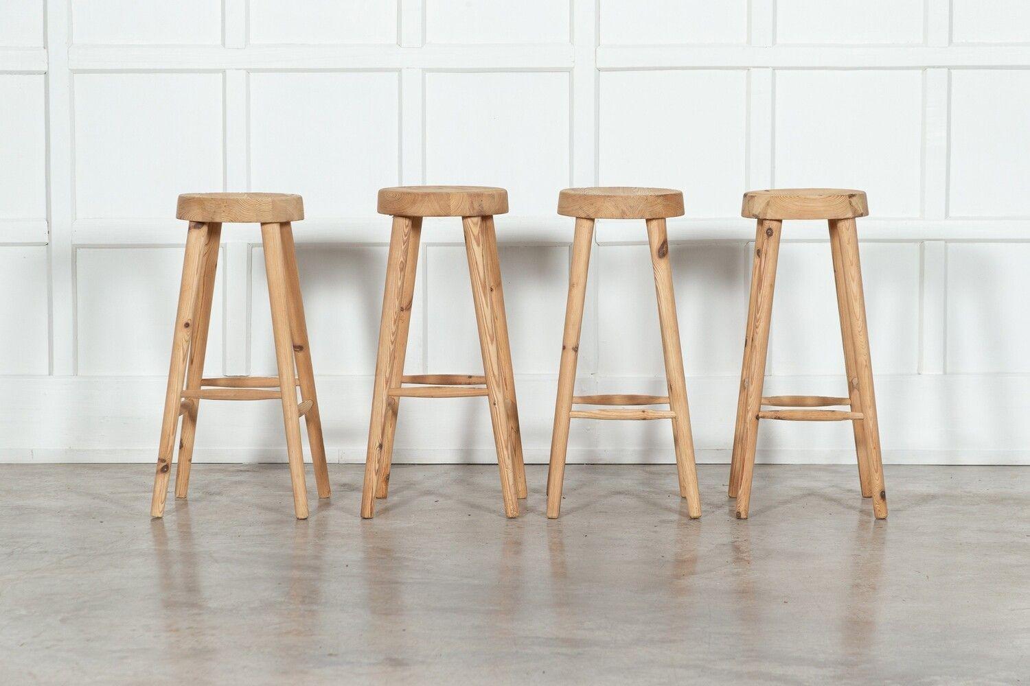 circa Mid 20thC
Set Four MidC Pine Artists Stools in the Style of Charlotte Perriand.
Provenance: Art School in Dorset England.
sku 1572
W26 x D26 x H68 cm