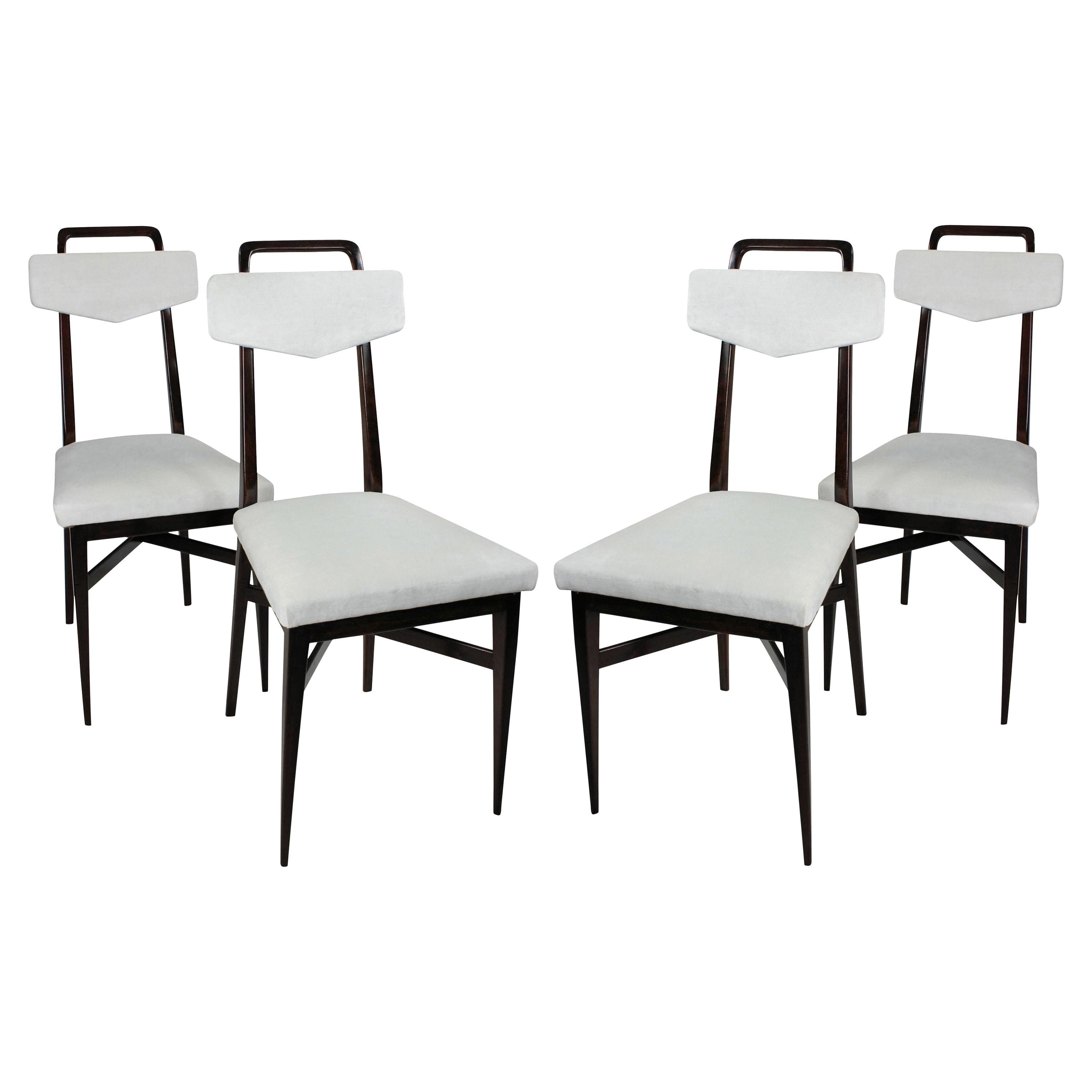 Set Four Midcentury Italian Kitchen Chairs