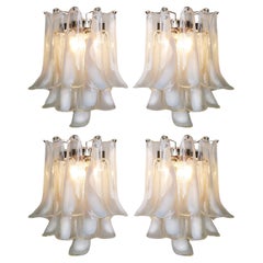 Midcentury Set Four of Italian Murano Sconces