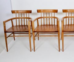 Ensemble de quatre chaises de capitaine en érable Paul McCobb Planner Group, Modèle 1532