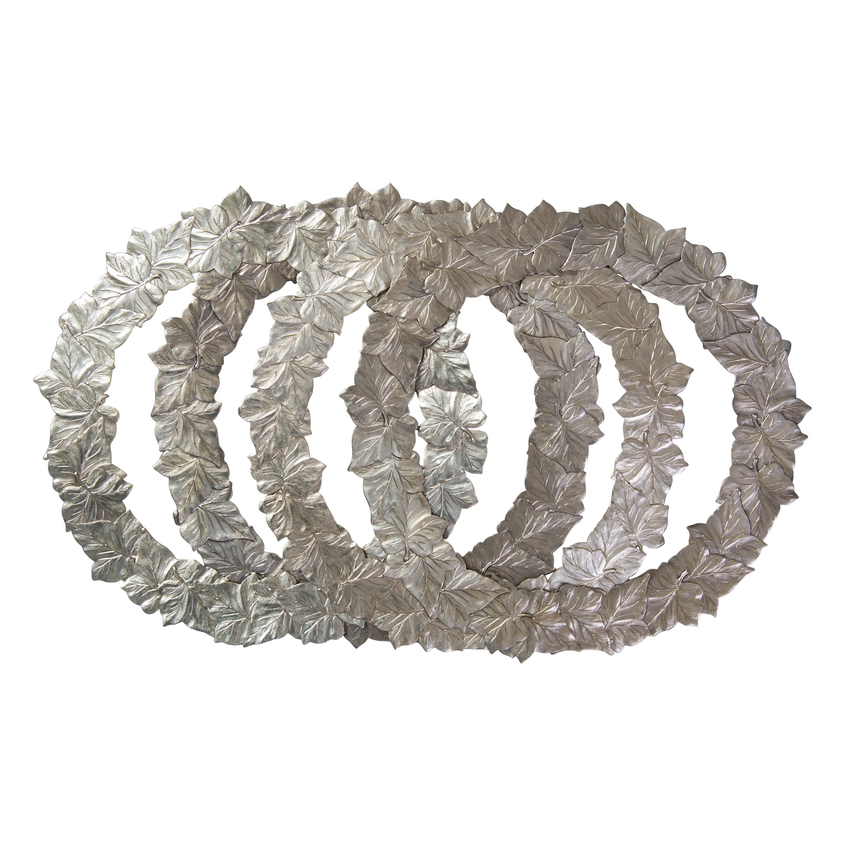 Set Four Turn-Dishes Silver Plated Leaves