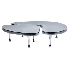 Set Frederick Kiesler Cast Aluminium Nesting Tables, 1980s Palazzetti Re-Edition