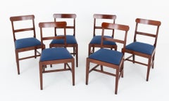 Set Georgian Dining Chairs 6 Mahogany Diners Period Antique