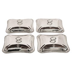 Set Georgian Sterling Silver Royal Entree Dishes Fogelberg & Gilbert London 1792