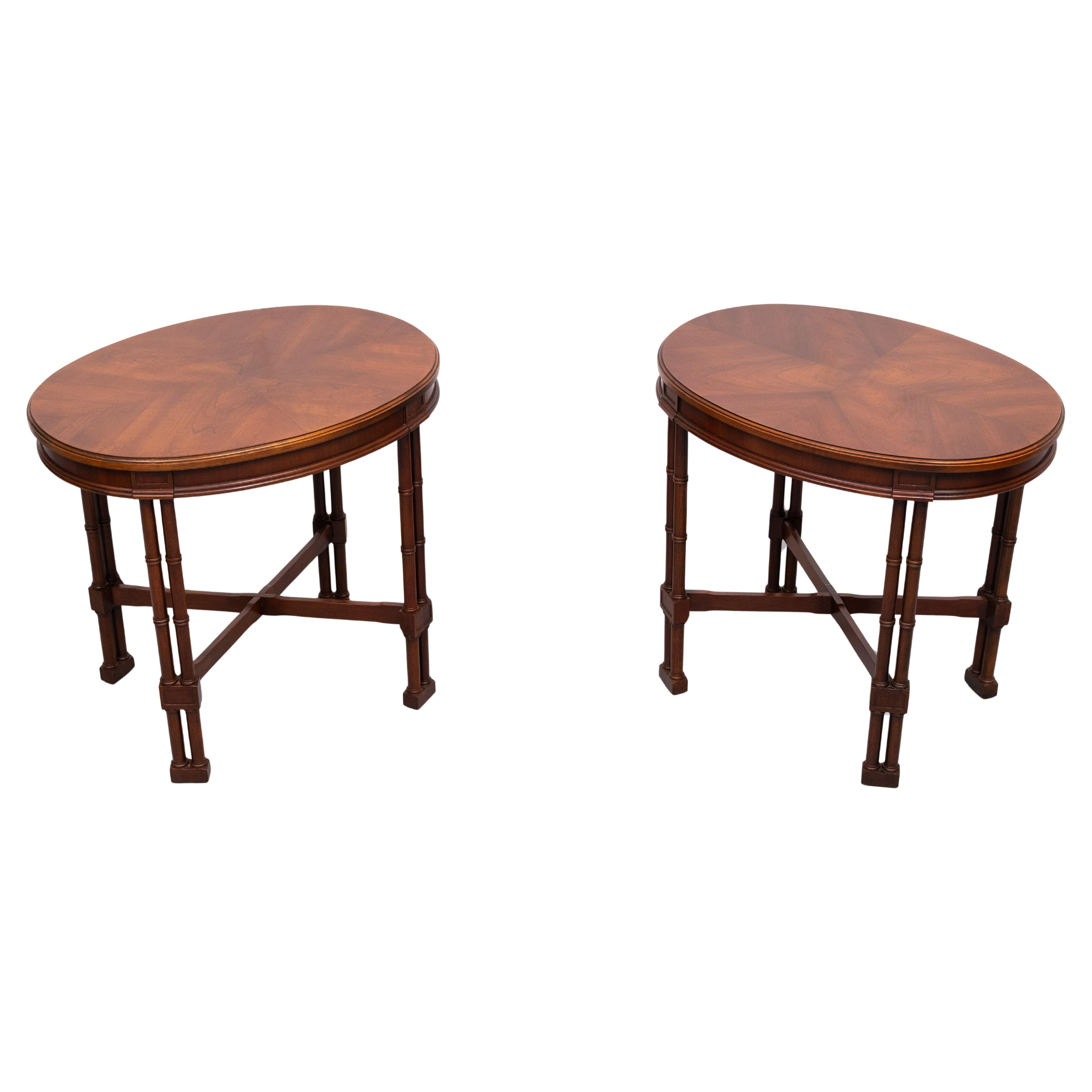 set  Georgian style Oval shaped Side Tables  England For Sale