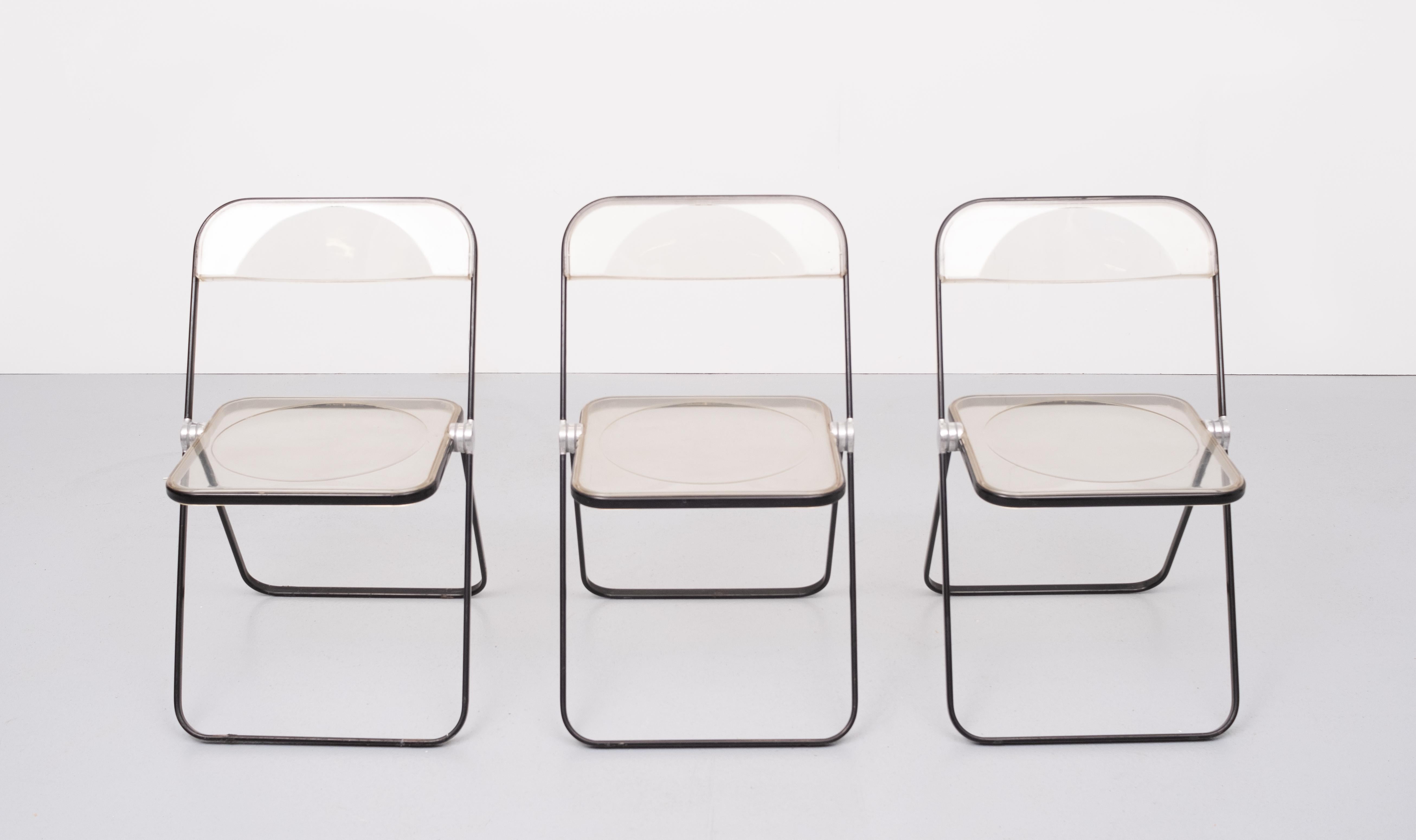 Set Giancarlo Piretti Castelli Plia Folding Chairs 1