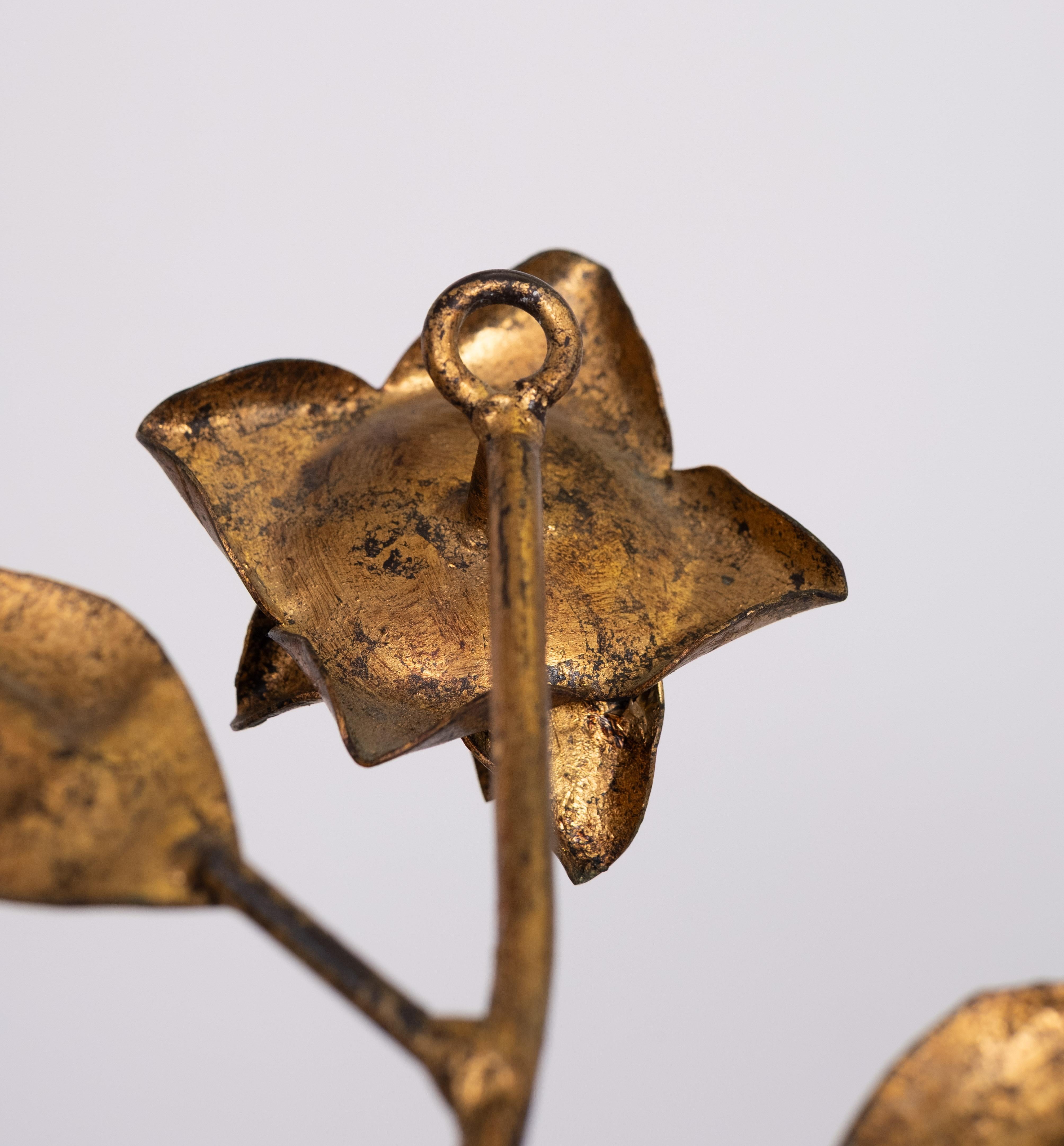 set Appendiabiti da parete in metallo dorato 1950 Francia in vendita 4